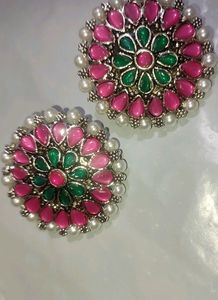 Multi Color Party Wear 2 Studs / Earring