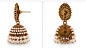 Elegant Pearl Jhumka Earrings