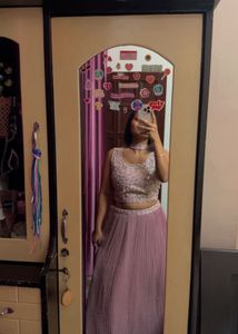 Elegant Brocade Lehnga Set with Tassels