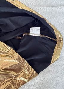 Gold Metallic Mini Dress
