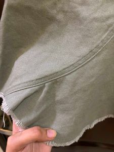 sage green mini skirt