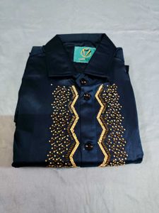 Embellished Men's Shirt Vth Diamond Stone work