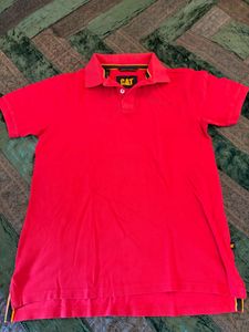 Red CAT Polo Shirt