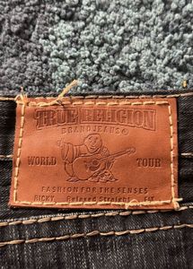True Religion Black Washed Denim Jeans