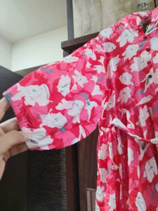 Vibrant Floral Print Maxi Dressi