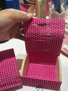 Pink Bamboo storage boxes