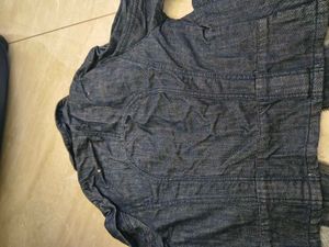Stylish Blue Denim Biker Jacket