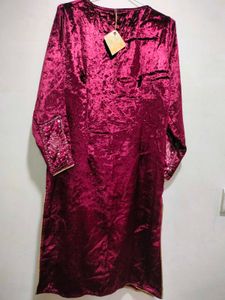 Velvet kurta with Tag