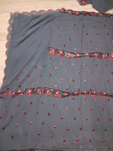Worked Saree