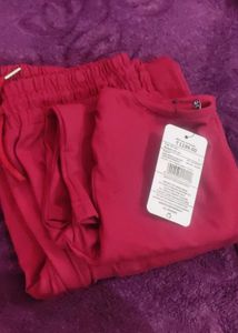 Maroon Crop Top and Palazzo Pants Set