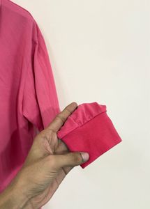 Pink Crocodile Polo Shirt