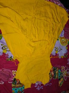 Yellow Printed Anarkali Kurta