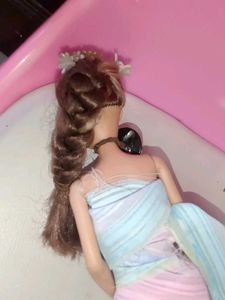 Barbie Doll with Braided Hair and Blue Eyes