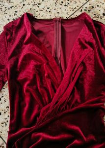 Velvet Red Evening Dress