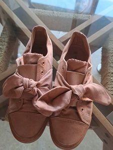 Bow Sneakers Suede Shoes