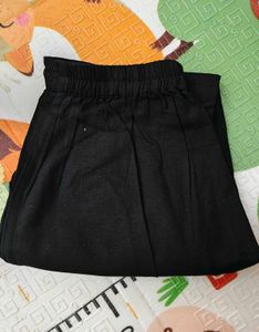 Women's Black Cotton Trouser Pant