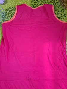 Cute Pink Knee Length Nightdress For Women