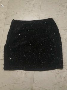 Sparkly Black Mini Skirt