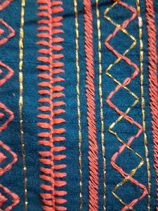 Teal Kurta with Embroidered Neckline