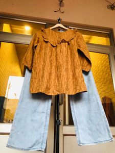 Stylish, top and jeans set🕶️👜