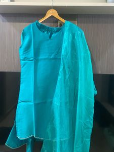 Teal Kurta Set with Dupatta
