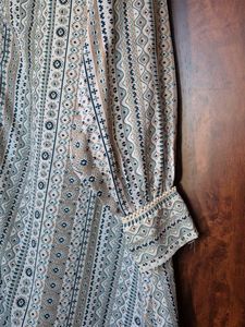Bohemian Print Button-Up Shirt