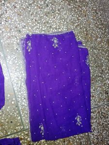 purple silk salwar kameez set with dupatta
