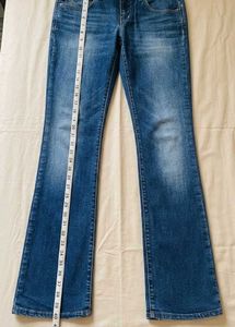 Classic Blue Flare Jeans | Y2K Low Waisted
