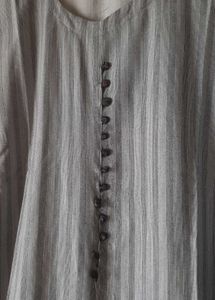 Elegant Striped Kurti with kalamkari hands