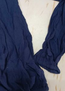 9-10 year Girl's Blue Button-Down Top