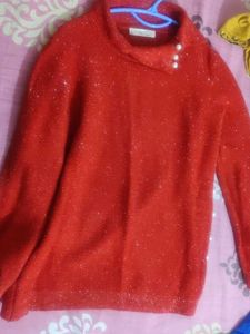 Brand new Sparkly Red Turtleneck Sweater