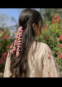 Handmade Pink Gajra crochet