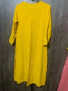 Yellow Button-Down Kurta