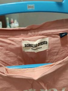 Bonkers Corner Peach Graphic Crop Top