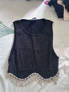 Sparkling Fringe Crop Top