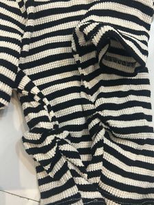 Striped Cropped Henley Top