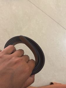 Stylish Dark Brown Leather Belt