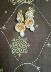 ✨ Elegant Gold &amp; Pearl Necklace Set (Used Once) ✨