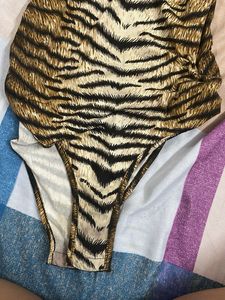 Shein Tiger Print One Piece bodysuit