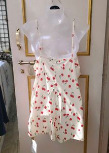 Cute Cherry Print Summer Romper