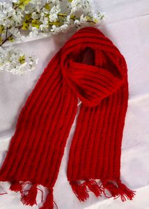 Red Knitted Scarf