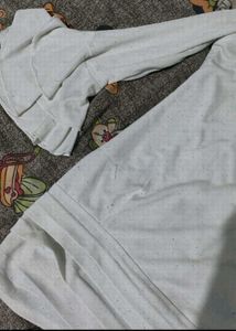 White Casual Top with Pendant