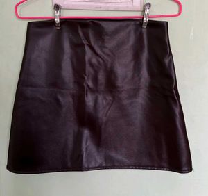 Faux Leather Mini Skirt