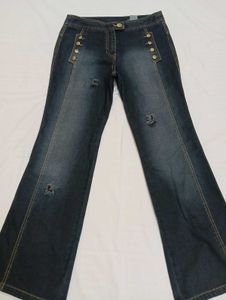 Y2K Washed Black Flare Jeans