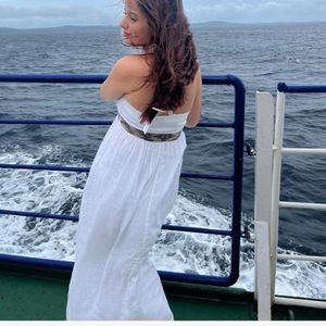 Flowy White Maxi Dress