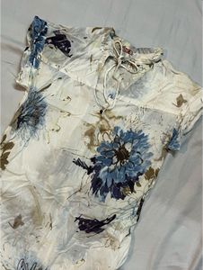 Boho Floral Print Short Sleeve Dress