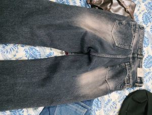 Washed Black Denim Jeans