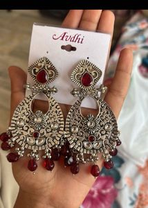 Stunning Oxidized Silver Dangle Earrings