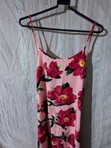 Pink Floral Slip Dress