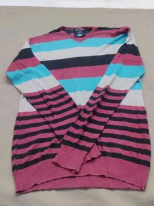 Striped V-Neck Sweater